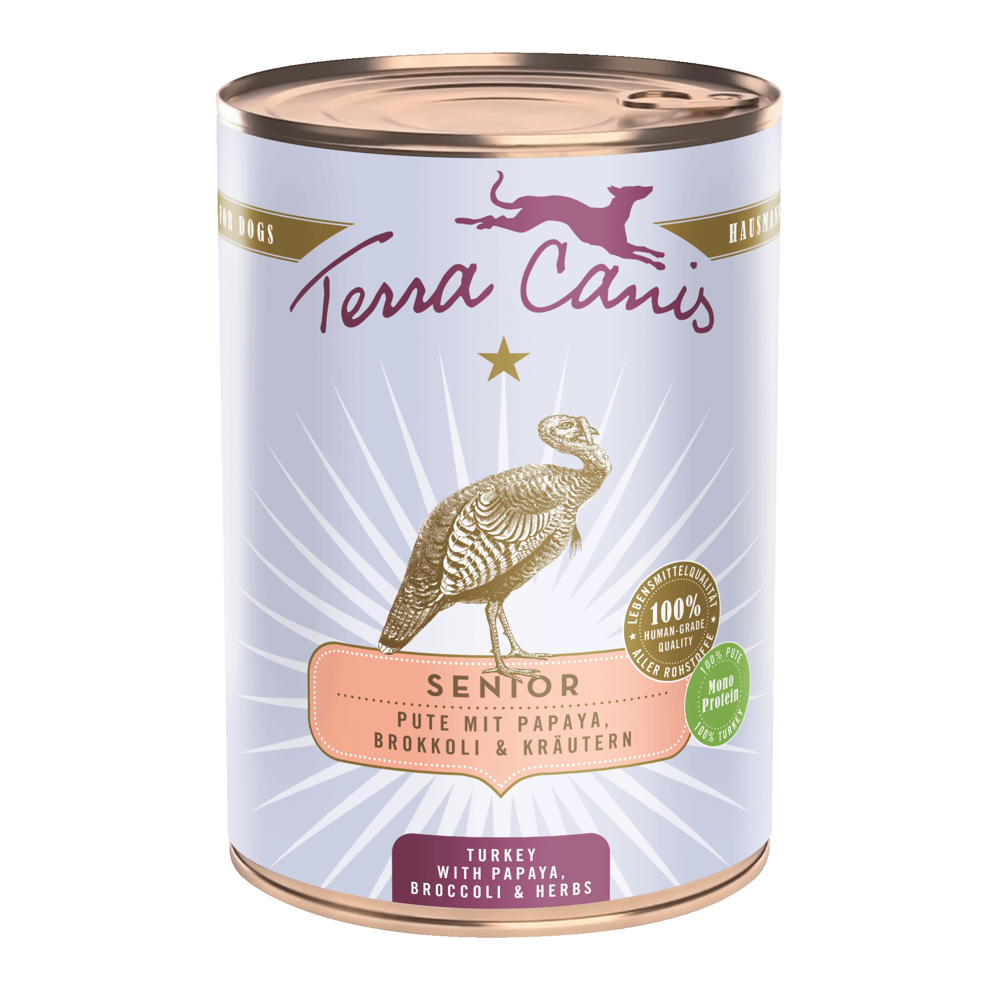 Terra Canis Senior | Pute mit Papaya, Brokkoli und Gesundheitskräutern 400g