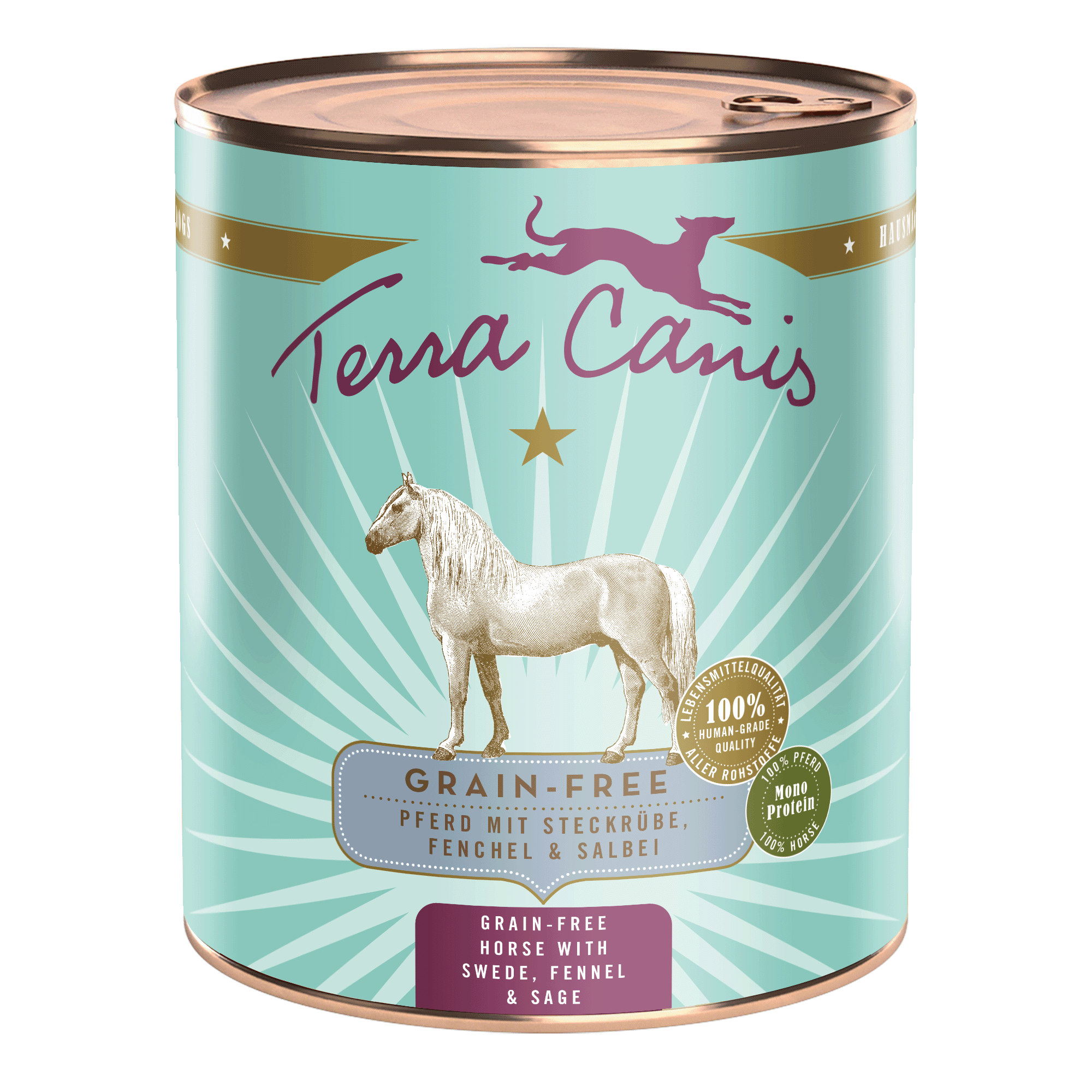 Terra Canis Getreidefrei | Pferd mit Steckrübe, Fenchel und Salbei 800g