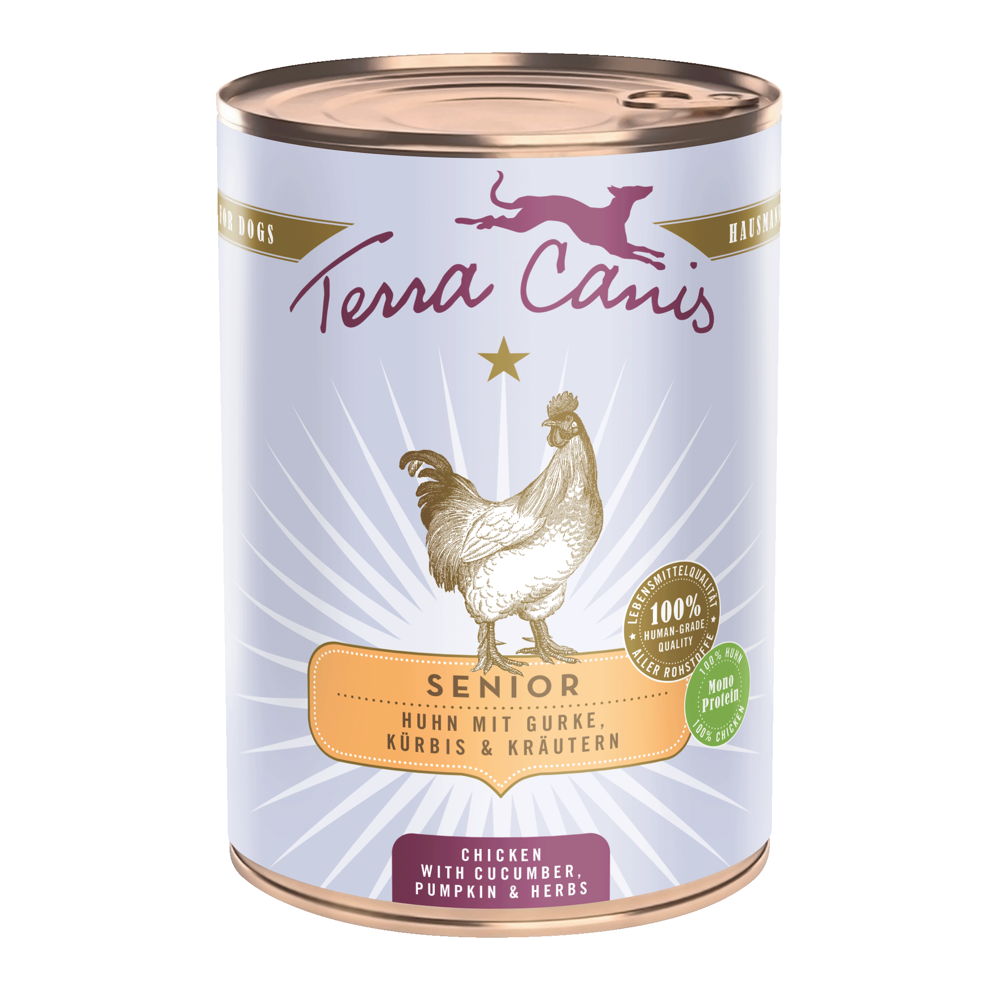 Terra Canis Senior | Huhn mit Gurke, Kürbis und Gesundheitskräutern 400g