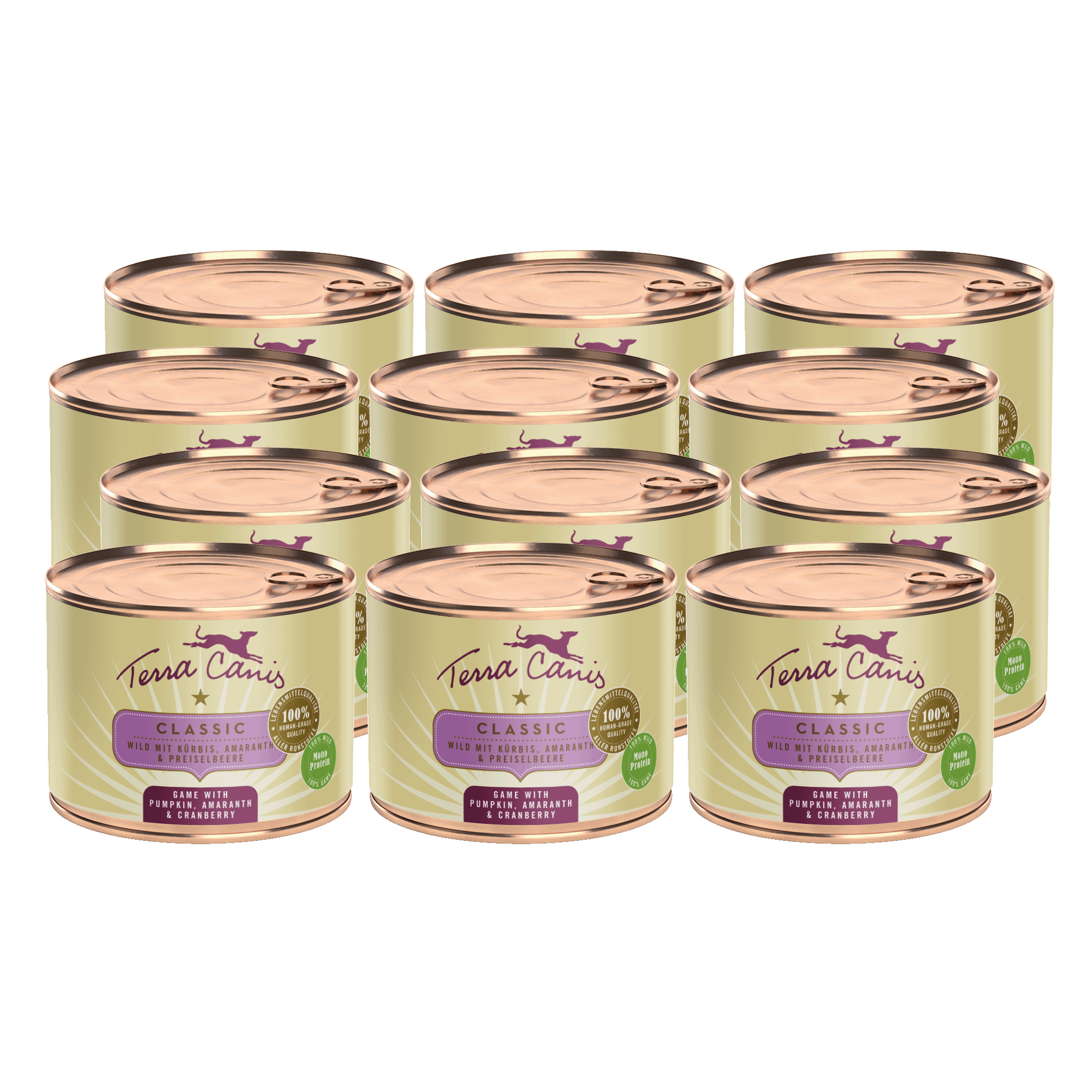 Terra Canis Classic | Wild mit Kürbis, Amaranth und Preiselbeere 12x 200g