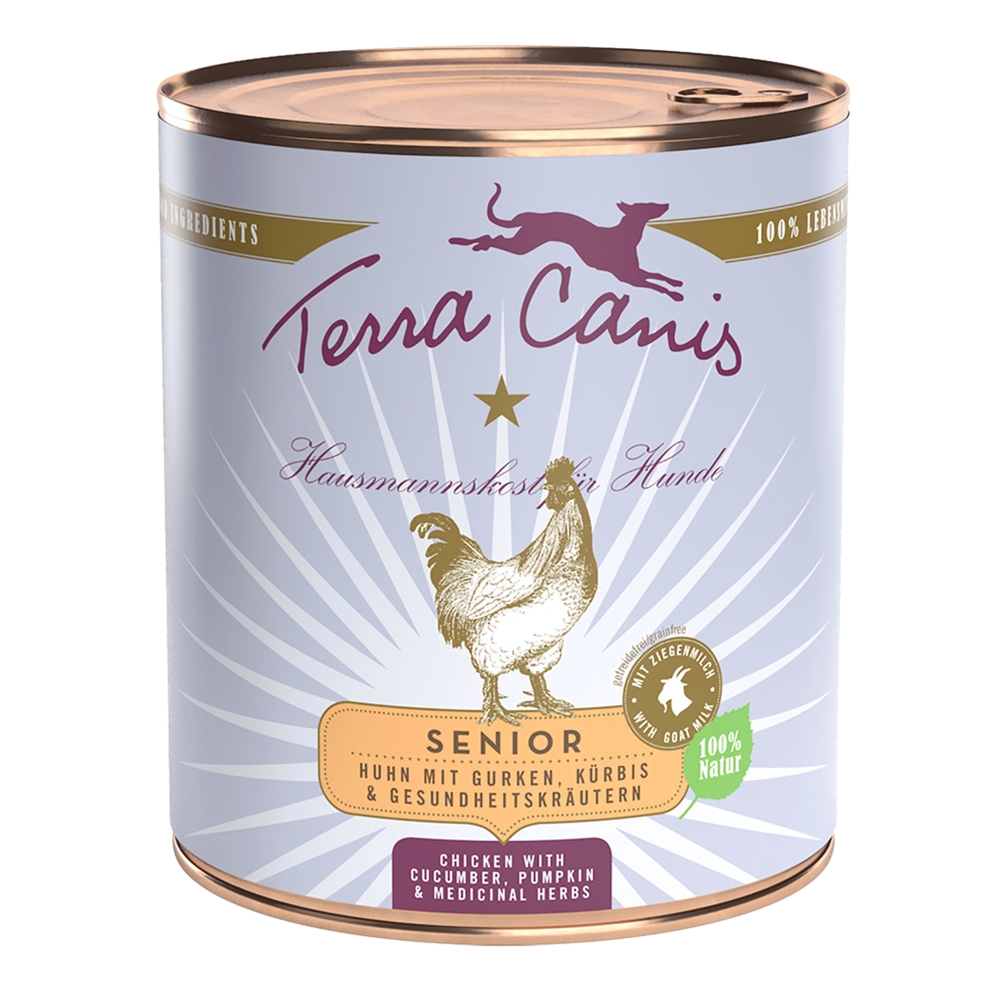 Terra Canis Senior | Huhn mit Gurke, Kürbis und Gesundheitskräutern 800g