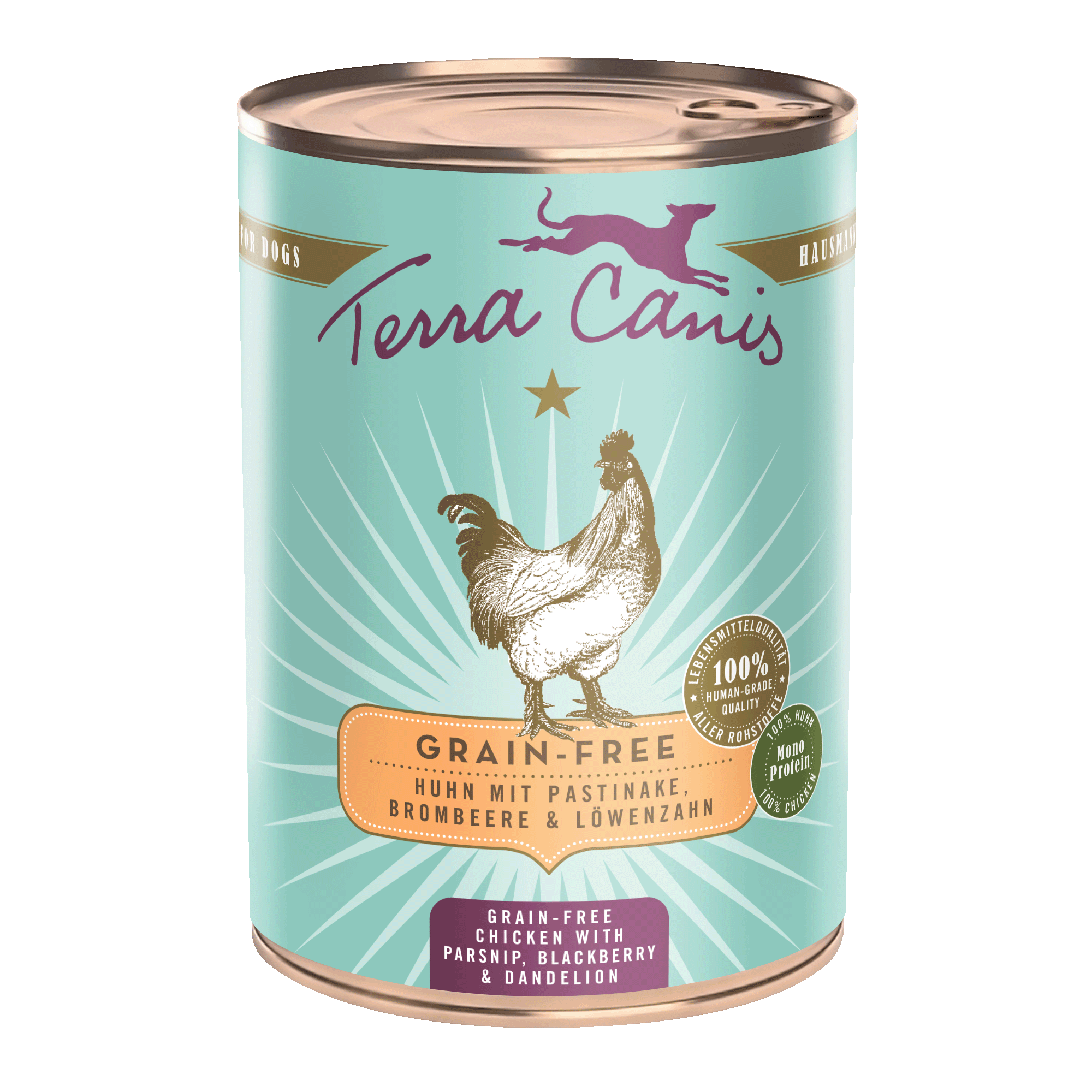 Terra Canis Getreidefrei | Huhn mit Pastinake, Brombeere und Löwenzahn 400g