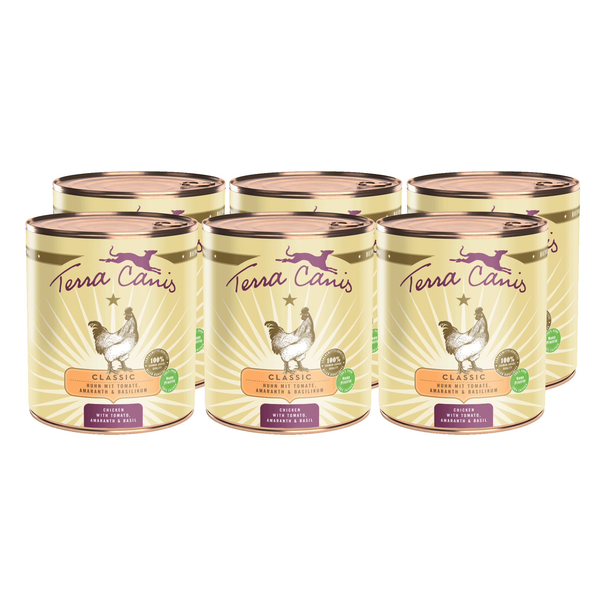 Terra Canis Classic | Huhn mit Tomate, Amaranth und Basilikum 6x 800g