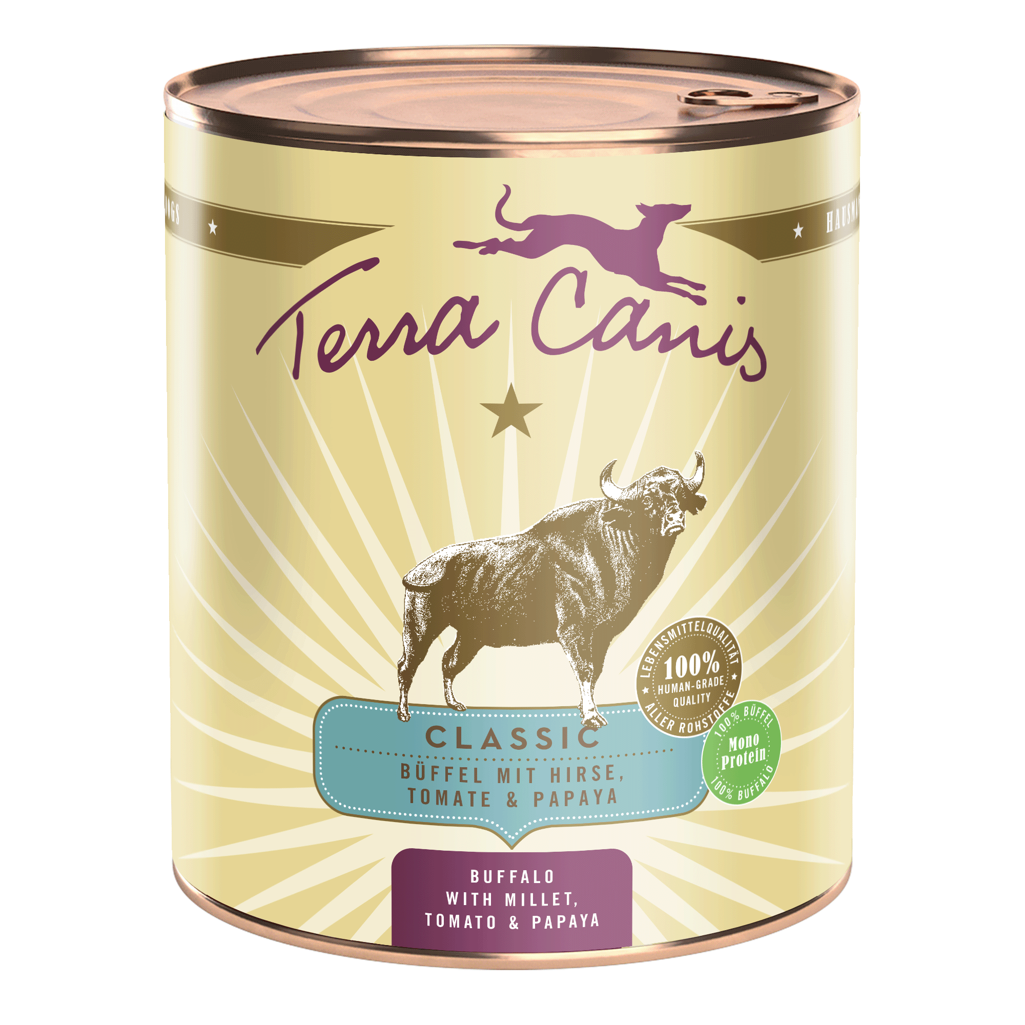 Terra Canis Classic | Büffel mit Hirse, Tomate und Papaya  800g