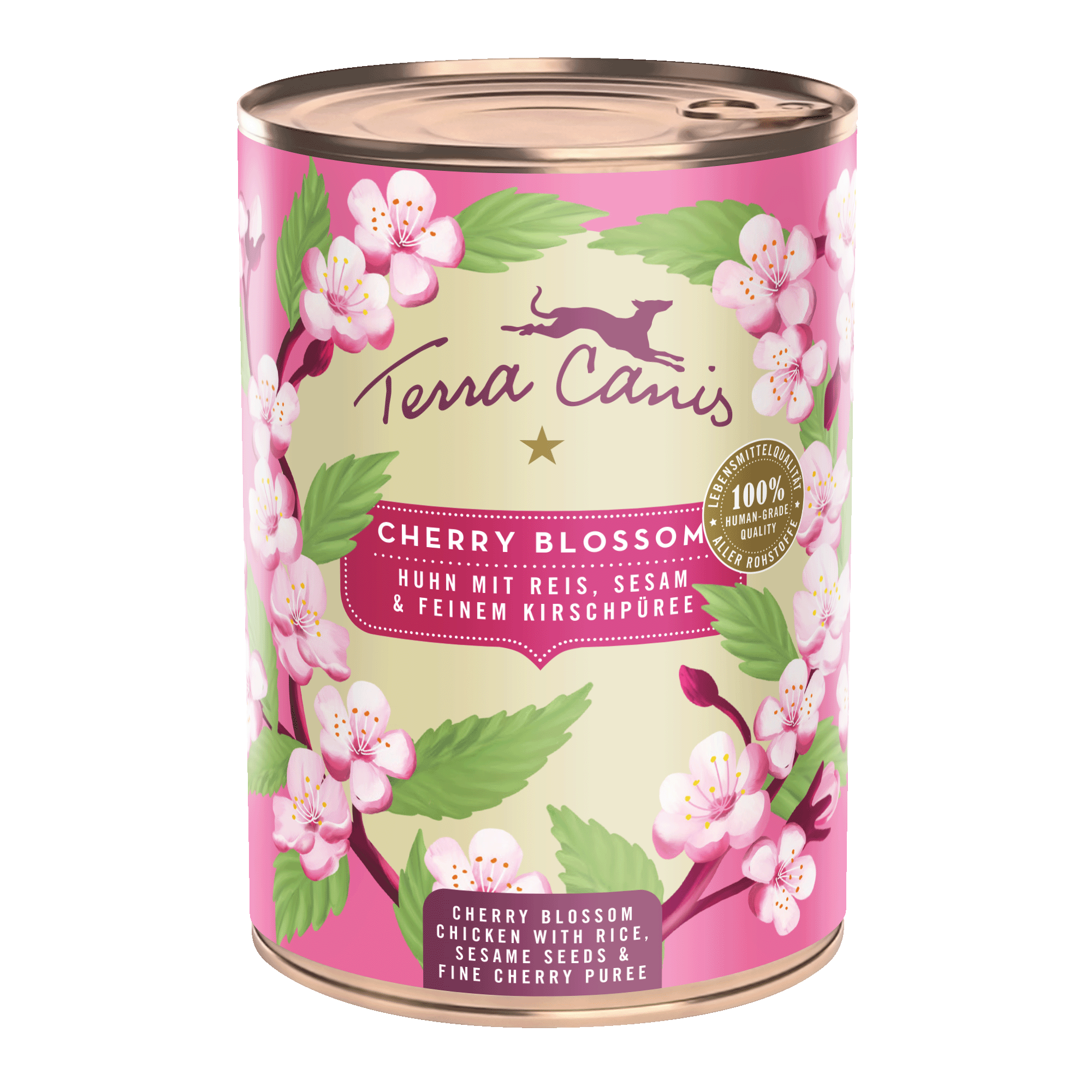 Terra Canis Flower Menü | Cherry Blossom: Huhn mit Reis, Sesam und feinem Kirschpüree 400g