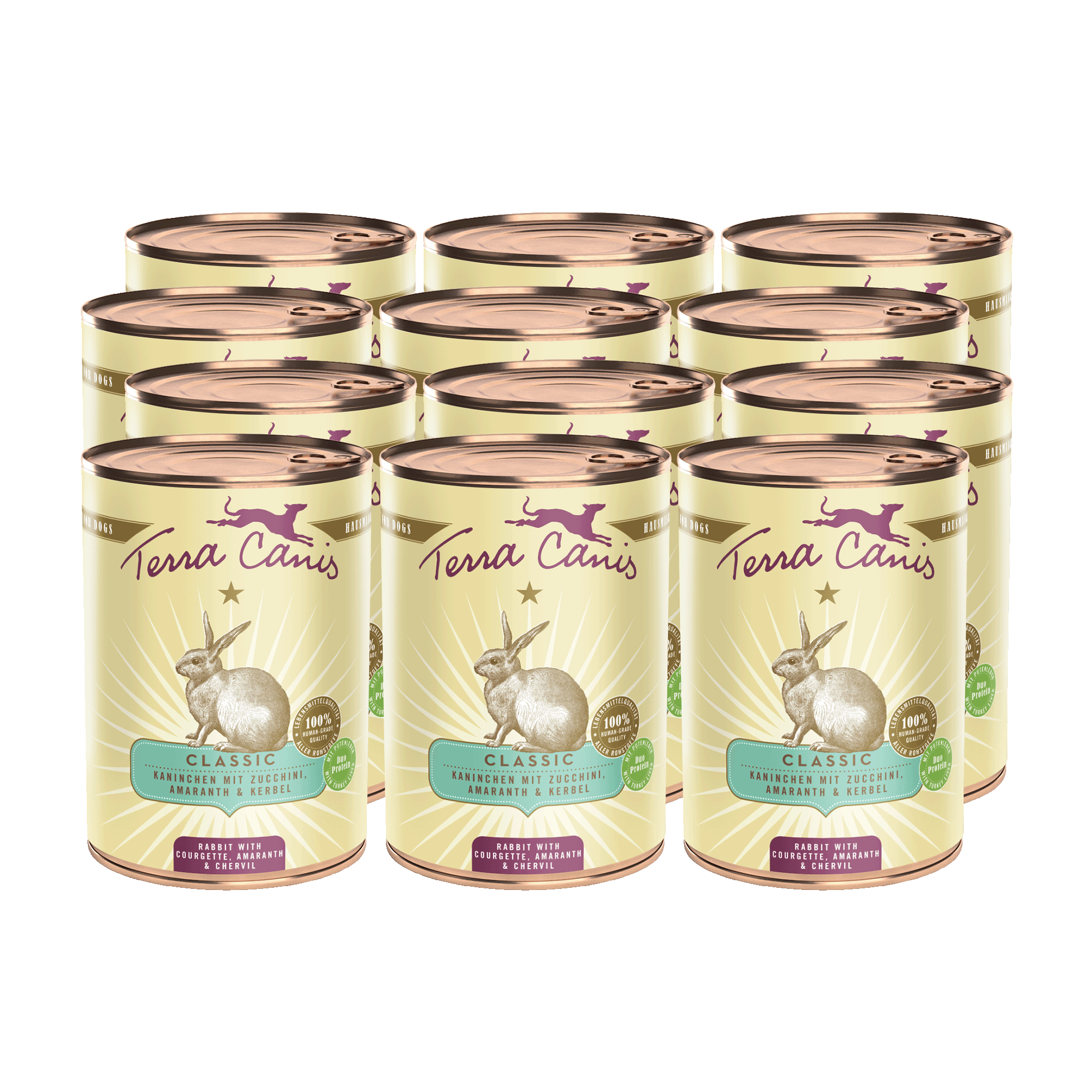 Terra Canis Classic | Kaninchen mit Zucchini, Amaranth und Kerbel 12x 400g