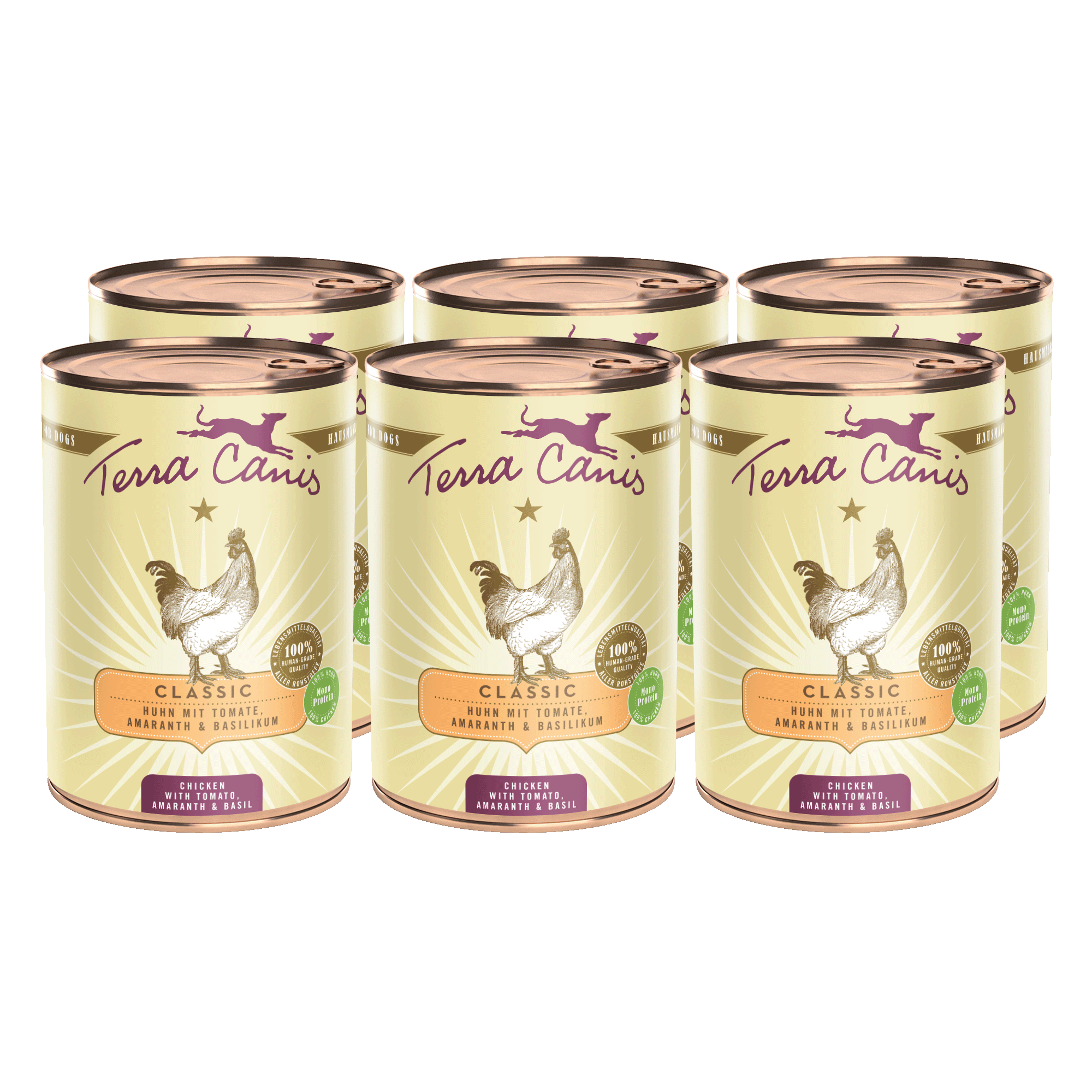 Terra Canis Classic | Huhn mit Tomate, Amaranth und Basilikum 6x 400g