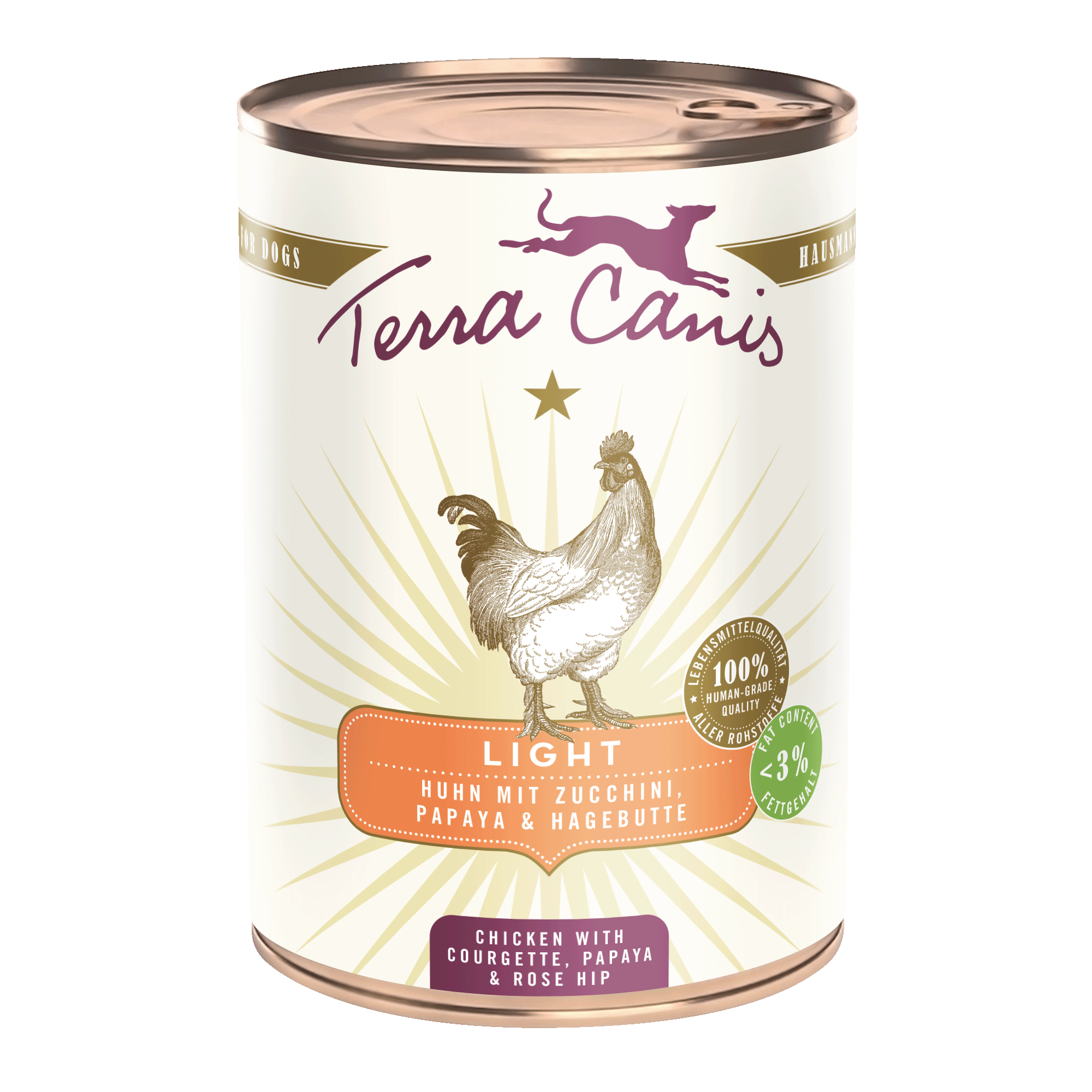 Terra Canis Light | Huhn mit Zucchini, Papaya und Hagebutte 400g