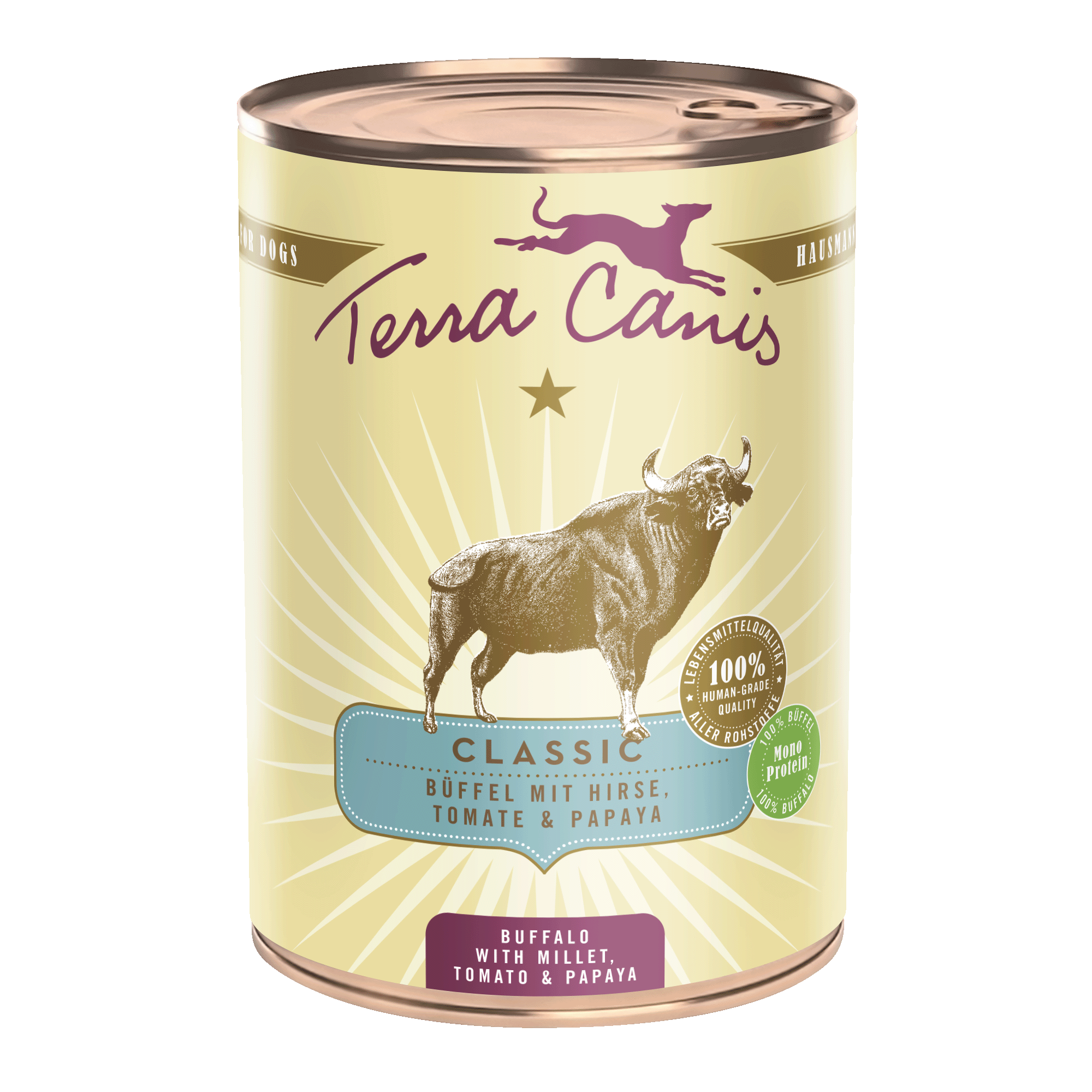 Terra Canis Classic | Büffel mit Hirse, Tomate und Papaya  400g