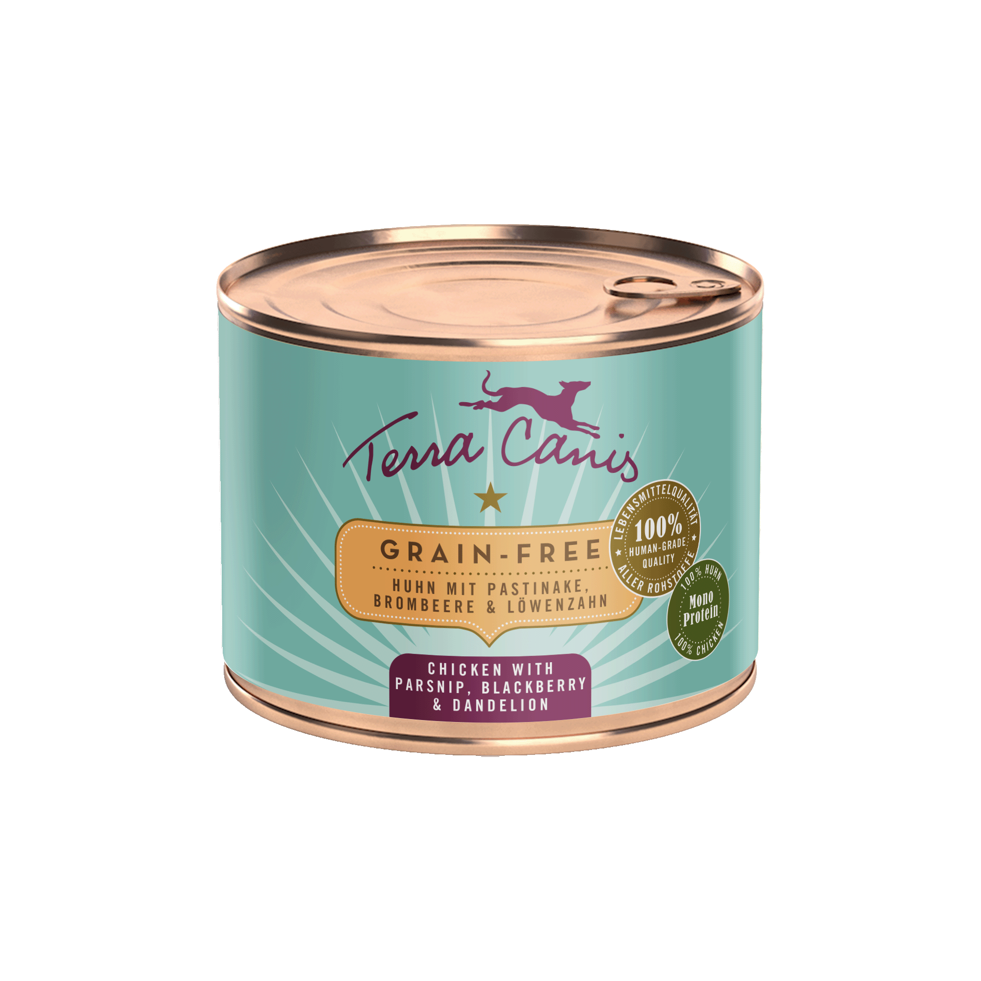 Terra Canis Getreidefrei | Huhn mit Pastinake, Brombeere und Löwenzahn 200g