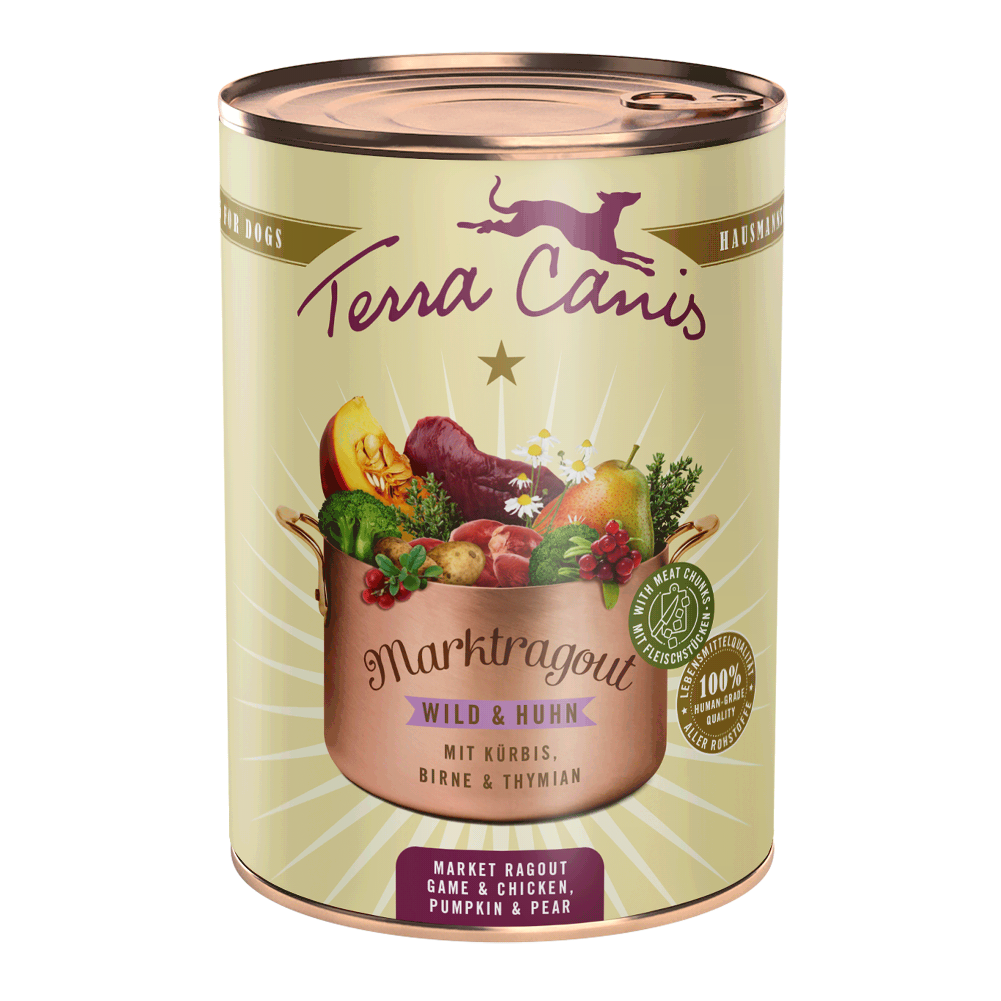 Terra Canis Marktragout | Wild und Huhn mit Kürbis, Birne und Thymian 385g