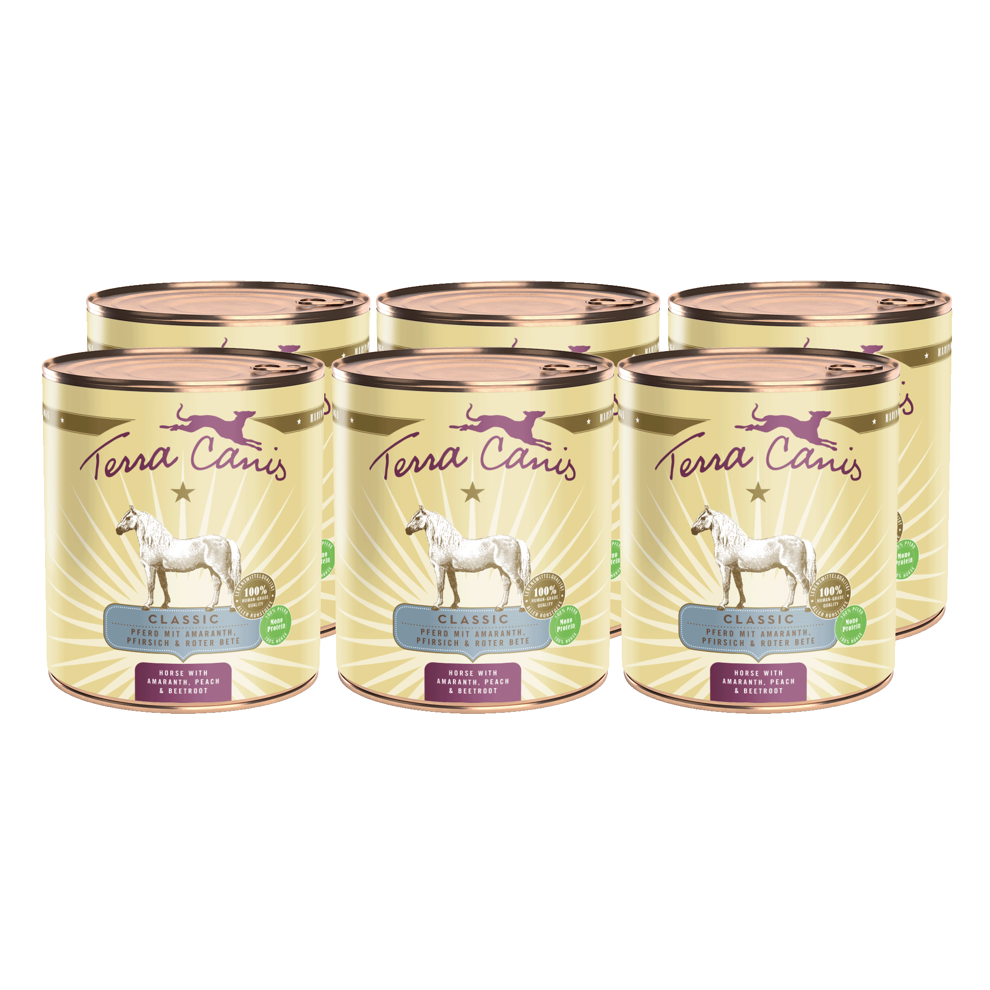 Terra Canis Classic | Pferd mit Amaranth, Pfirsich und Roter Bete  6x 800g