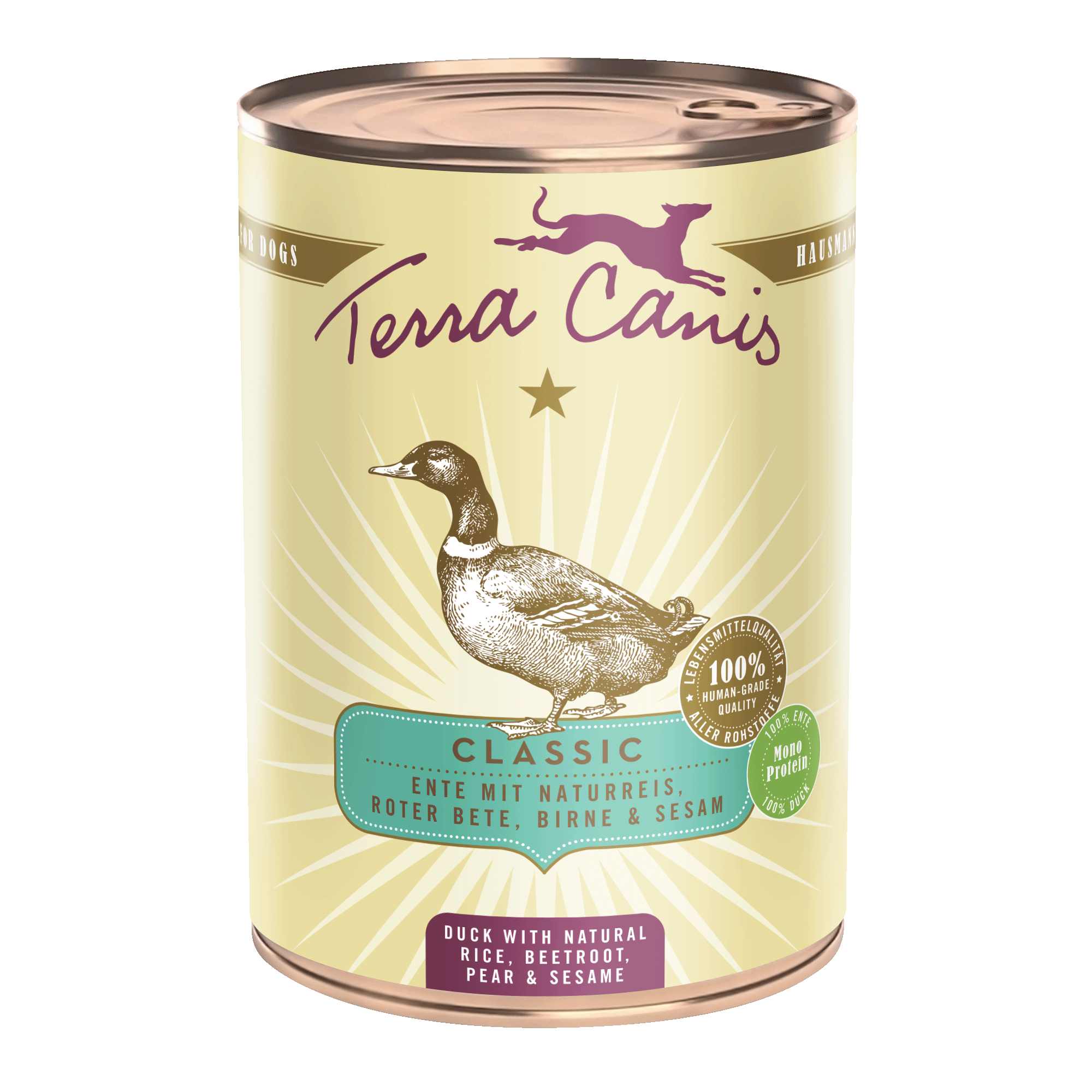 Terra Canis Classic | Ente mit Naturreis, Roter Bete, Birne und Sesam 400g