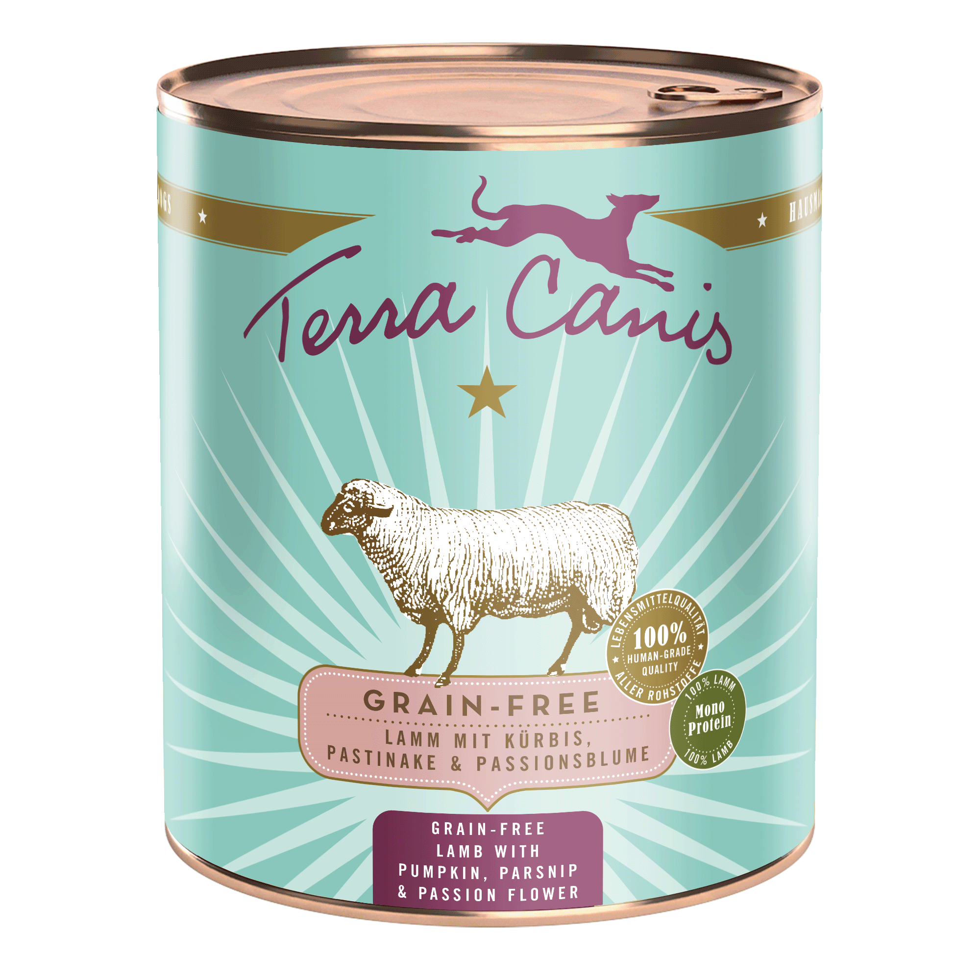 Terra Canis Getreidefrei | Lamm mit Kürbis, Pastinake und Passionsblume 800g