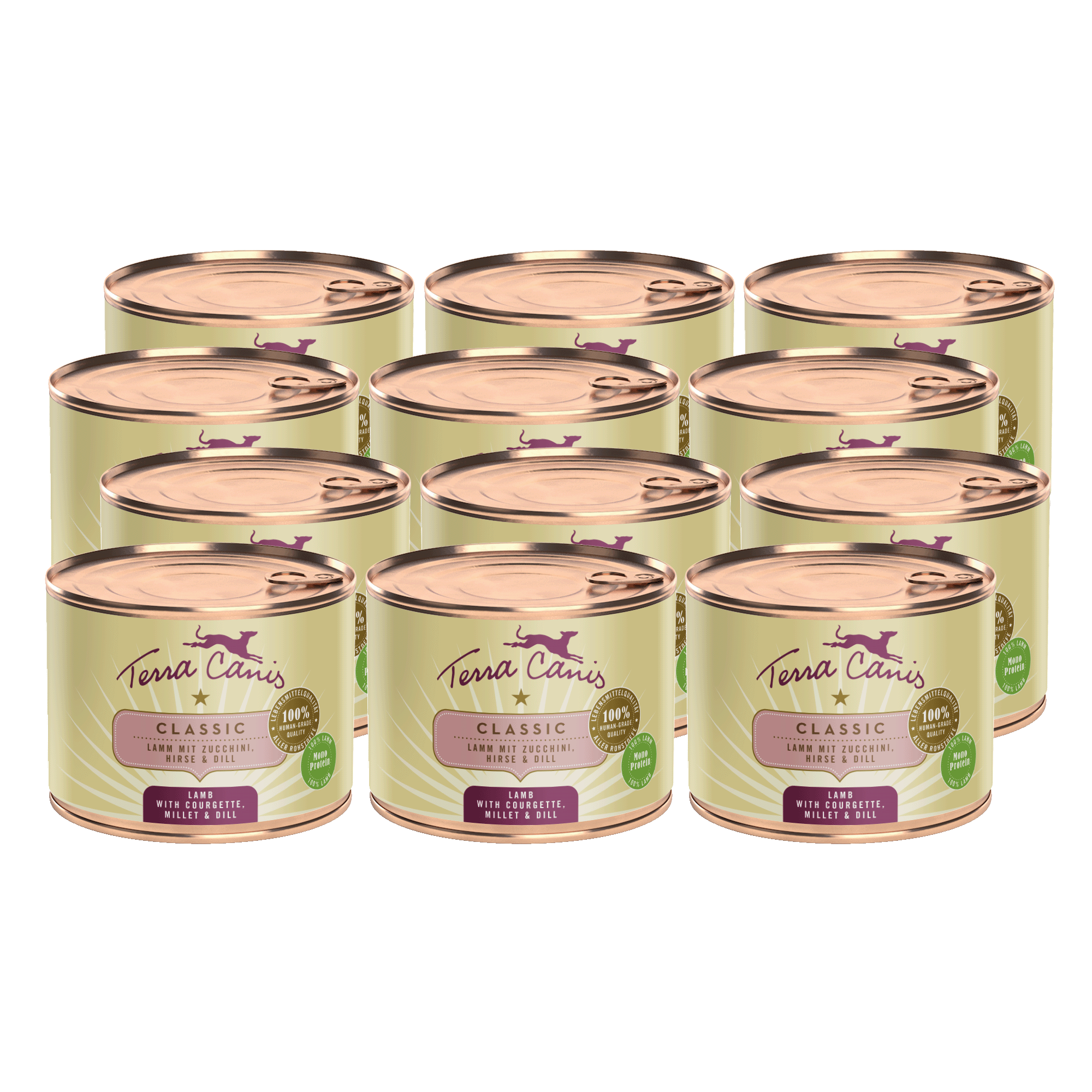 Terra Canis Classic | Lamm mit Zucchini, Hirse und Dill 12x 200g