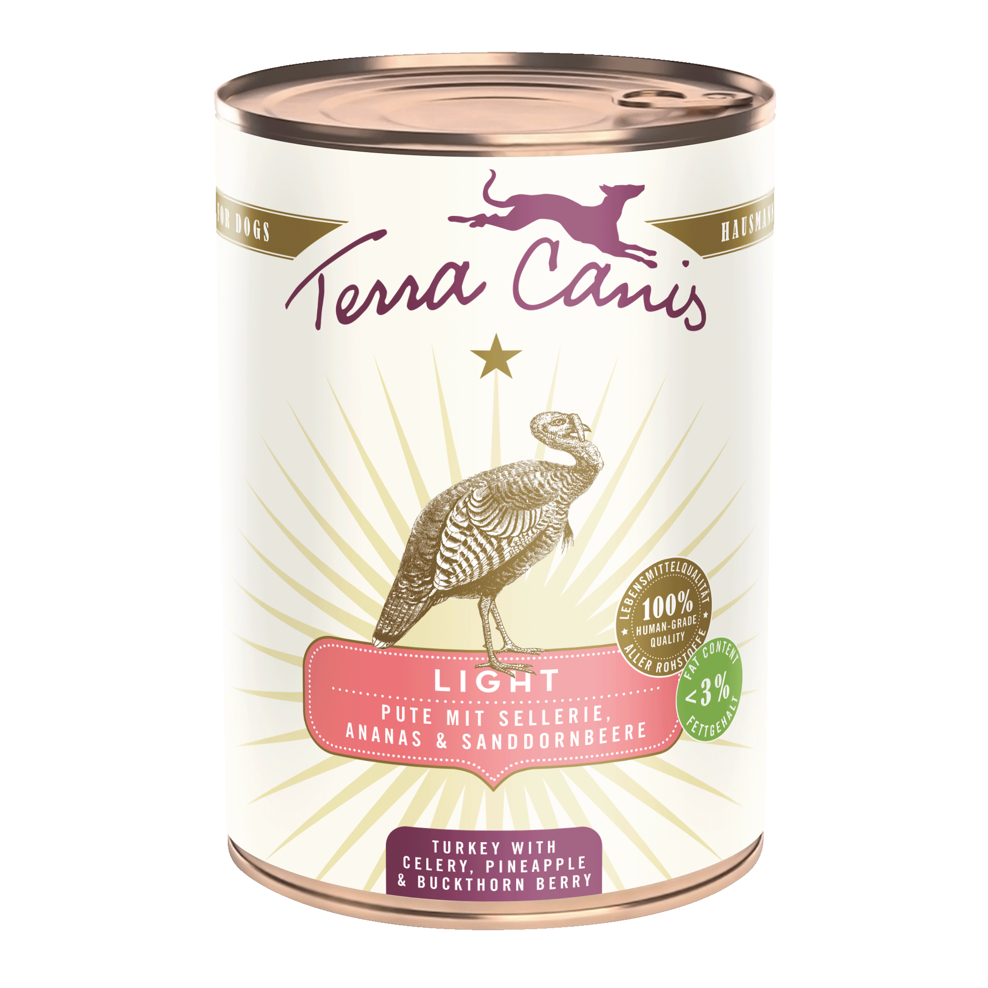 Terra Canis Light | Pute mit Sellerie, Ananas und Sanddornbeere 400g